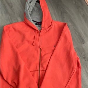 Orange zip up